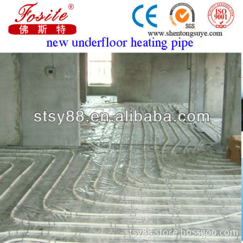 Heat melting connected plastic underfloor heat pipe